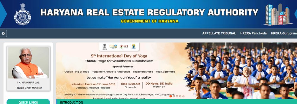 Haryana RERA official website