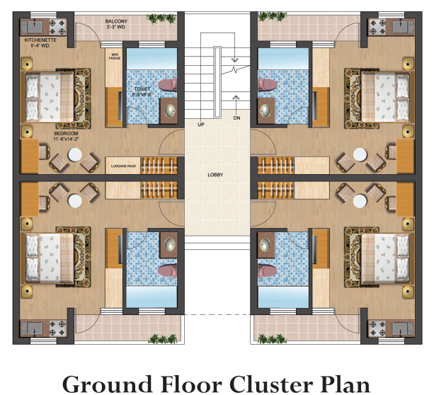1 Room Penthouse Cluster